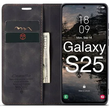 Pouzdro na mobilní telefon Flipové pouzdro ST pro Samsung Galaxy S25, černé