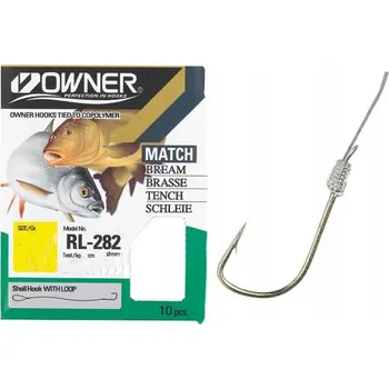 Rybářský háček Háčky s návazcem, s protihrotem Owner RL-282 9 ks