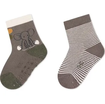 STERNTALER Protiskluzové ponožky 2 páry Slon Eddy Gray Velikost (od výrobce): 17/18
