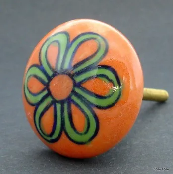 Nábytkové kování Nábytková úchytka oranžová - 4 cm - knopka