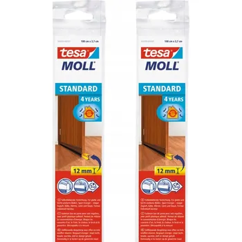 Těsnění do okna a dveří TESA Kartáčové těsnění do dveří 1 m x 37 mm, 2 ks