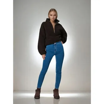 Dámské džíny Sinsay - Džíny s vysokým pasem - modrá - 870FI-55J - 870FI-55J-42