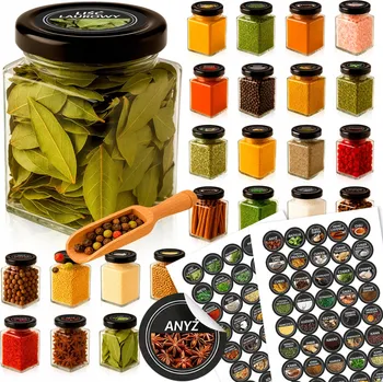 Sklenice Skleněná zavařovací sklenice 120 ml SuperButelki, sada 24 ks s etiketami