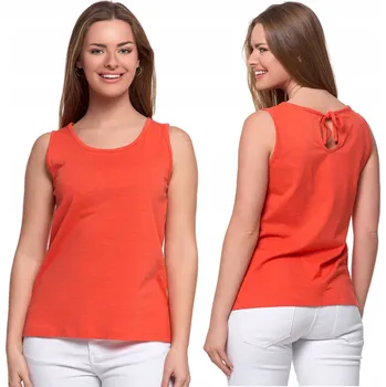 Dámské oblečení DÁMSKÁ BLŮZKA S VÁZÁNÍM V ZADU MORAJ PRO KAŽDODENNÍ NOŠENÍ ELEGANTNÍ BEZ RUKÁVŮ S