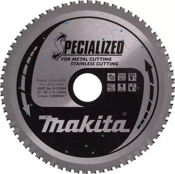 Pilový kotouč B-33984 Kotouč pilový nerez SPECIALIZED 185x1,6x30mm 64Z Makita