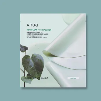 Kosmetika Anua Heartleaf 70 Soothing Collagen Mask Zklidňující plátýnková maska s kolagenem 38 g