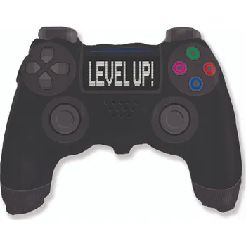 Fóliový balónek na hélium Pad, herní ovladač, černý