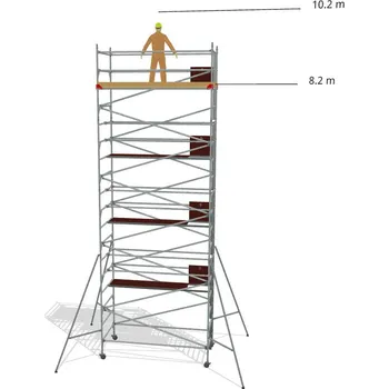 Lešení Hliníkové lešení Klasiko - výška 10,2 m - 3,2 m x 1,45 m (d/š)