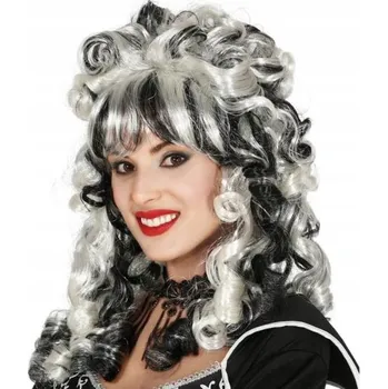 Karnevalová paruka Guirca paruka dlouhé bílé kudrnaté vlasy