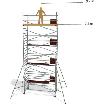 Lešení Hliníkové lešení Klimatek - výška 9,2 m - 3,2 m x 1,45 m (d/š)