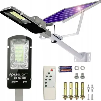 Venkovní osvětlení Pouliční lampa Azaris 2000 W 10000 lm, bateriové a solární napájení