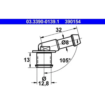 Autobaterie Konektor, hadice ATE 03.3390-0139.1