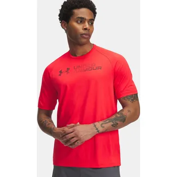 Pánské tričko Under Armour Tech Reflective SS velikost 4XL racer red