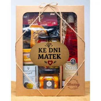 Dárková krabička VELKÁ DÁRKOVÁ SADA s Růžovým vínem ke dni matek (VELKÁ DÁRKOVÁ SADA s Růžovým vínem ke dni matek)