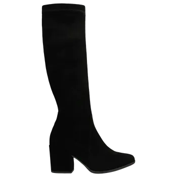 Dámské kozačky Černé Semišové Kozačky S Elastickým Svrškem Wojas 7114881 36