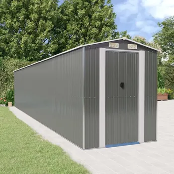 Zahradní domek zahrada-XL Zahradní kůlna světle šedá 192 x 1021 x 223 cm pozinkovaná ocel 3147448