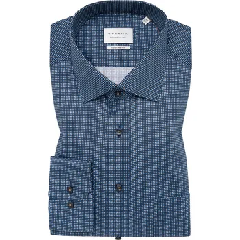 Pánská košile Košile Eterna Modern Fit Print modrá 1054_16X19K velikost: 48, délka rukávu: dlouhý rukáv
