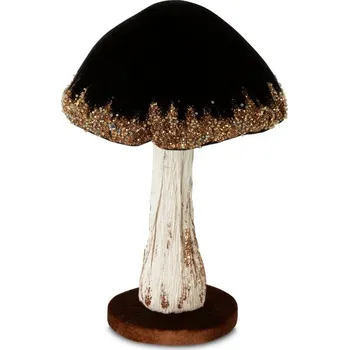 Vánoční dekorace Vánoční figurka HŘIB černý