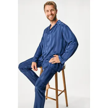 Dámské pyžamo Saténové pyžamo MEN-A Satine dlouhé