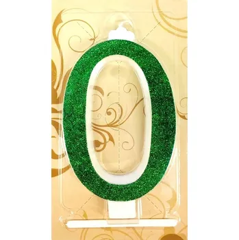 Svíčka Svíčka velká zelená číslo 0