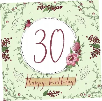 Obraz Přání Swarovski čtverec CL2230 K 30. narozeninám