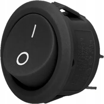 vypínač Kolébkový vypínač kulatý 6A 230V OR-AE-13180/B černý ORNO 1 kus