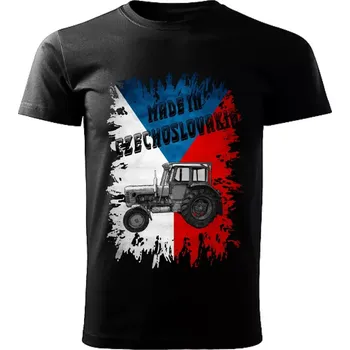 Pánské tričko Pánské tričko černé Made in Czechoslovakia legendy VZOR č. 33 ZETOR 4011 4XL (tričko Made in Czechoslovakia Československé legendy veteránů)