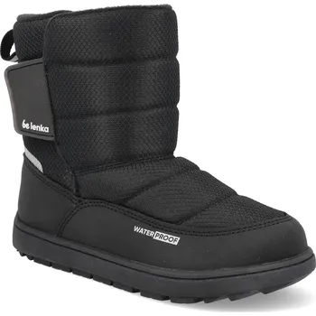 Dívčí zimní obuv Barefoot dětské sněhule Be Lenka - Ailo All black černé Velikost: 37