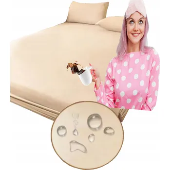 Prostěradlo Nepromokavé Prostěradlo , bavlna 140x200 cm, VODĚODOLNÉ, béžové