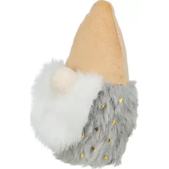 Hračka pro kočku TRIXIE Vánoční skřítek s catnipem, 10 cm, plyš, béžová/šedá/bílá