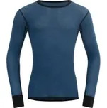 Devold WOOL MESH pánské triko s dlouhým rukávem Flood/Caviar