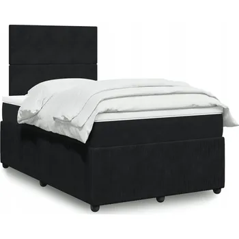 Postel Čalouněná jednolůžková postel VidaXL 120x190 cm, černá