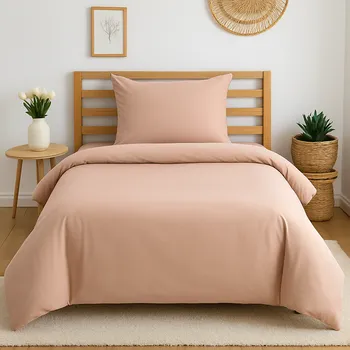 Povlečení Dvoudílné ložní povlečení, jednolůžko - Jednobarevné Peach