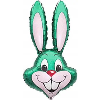 Balónek Fóliový balónek ZAJÍC zelený králík 35 cm (14")