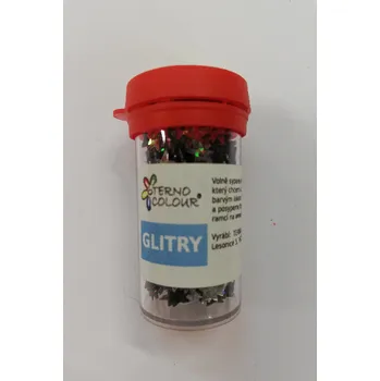 Glitry volně sypané 4g - odstín 88 40 - hvězdičky stříbrné