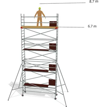 Lešení Hliníkové lešení Klimatek - výška 8,7 m - 3,2 m x 0,85 m (d/š)