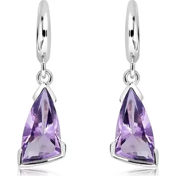 Šperk Myra S Amethyst - stříbrné náušnice s ametystem