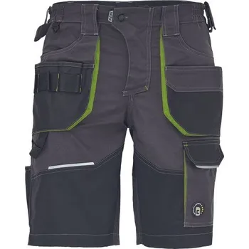 pracovní kraťasy CERVA GROUP a.s. | GREENDALE šortky - antracit/limetková / 64 / 3XL / šedá