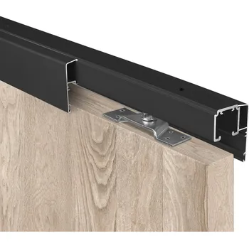 Interiérové dveře SC - POSUVNÝ SYSTÉM SERIES 100 SILENT 80 KG SP + SINCRO s oboustranným krytem na profil SC – posuvný systém 100 SILENT pro dvoukřídlé dveře 2D 3000/80 SP + SINCRO s oboustranným krytem BS - Černá matná