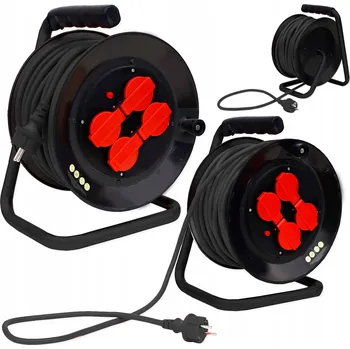 Prodlužovací kabel Ondragon Bubnový prodlužovací kabel 25 m 3×2,5 mm², 4 zásuvky, ochrana IP20