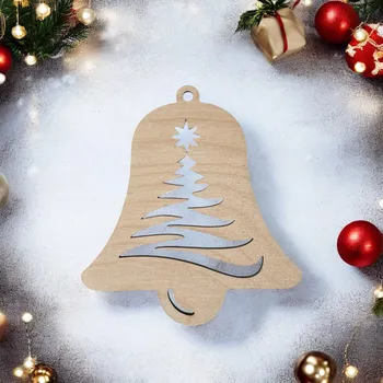 Vánoce Vánoční ozdoba zvonek Barva: Přírodní, Velikost: 8 cm