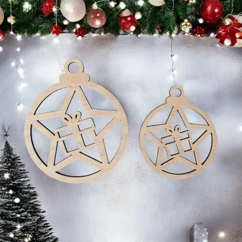 Vánoční dekorace Vánoční ozdoba dárek Barva: Přírodní, Velikost: 6 cm