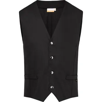 Gastro oděv Karlowsky Pánská číšnická vypasovaná vesta KY035 Black 56