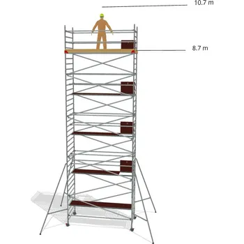 Lešení Hliníkové lešení Klimatek - výška 10,7 m - 3,2 m x 1,45 m (d/š)