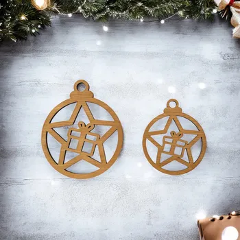 Vánoční ozdoba Vánoční ozdoba dárek Barva: Ořech, Velikost: 6 cm