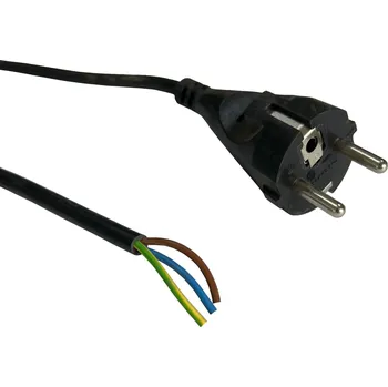 elektrický kabel Flexo šňůra pryž 913109-1-1/3, 3Gx1, rovná vidlice, černá - 3 m