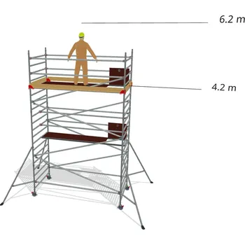 Lešení Hliníkové lešení Klimatek - výška 6,2 m - 3,2 m x 1,45 m (d/š)