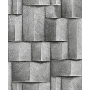 Tapeta Grafická vliesová tapeta na zeď, šedá, 3D efekt, 35381, Timber, Marburg