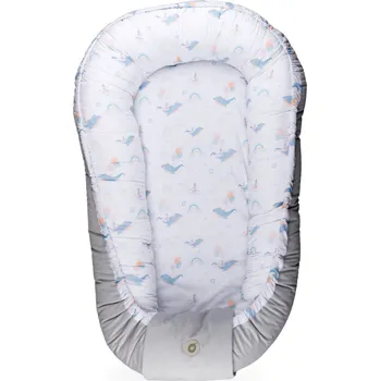 Příslušenství pro dětskou postel a kolébku Oboustranné hnízdo pro miminko XKKO LUX - Sky Whale