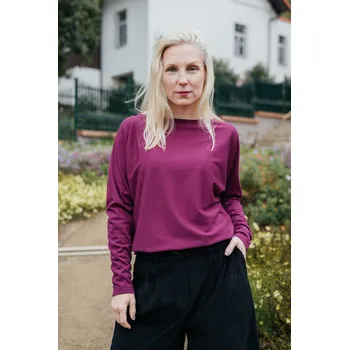 Modalový silnější top Ily fialový Velikost: M